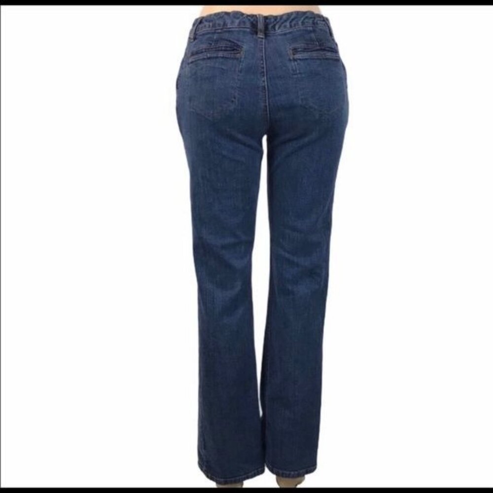LIZ & CO. Medium Wash Straight Leg Denim Jeans Size 10 - Picture 4 of 5